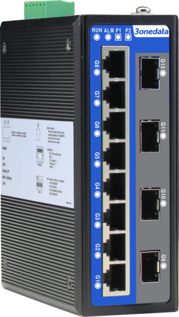 8 ports 10/100Base-TX + 2 Gigabit  SFP