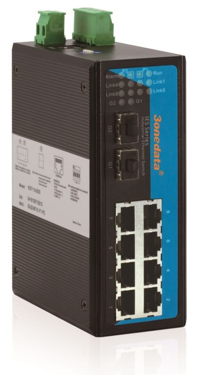 8 ports 10/100Base-TX+ 2 Gigabit  SFP