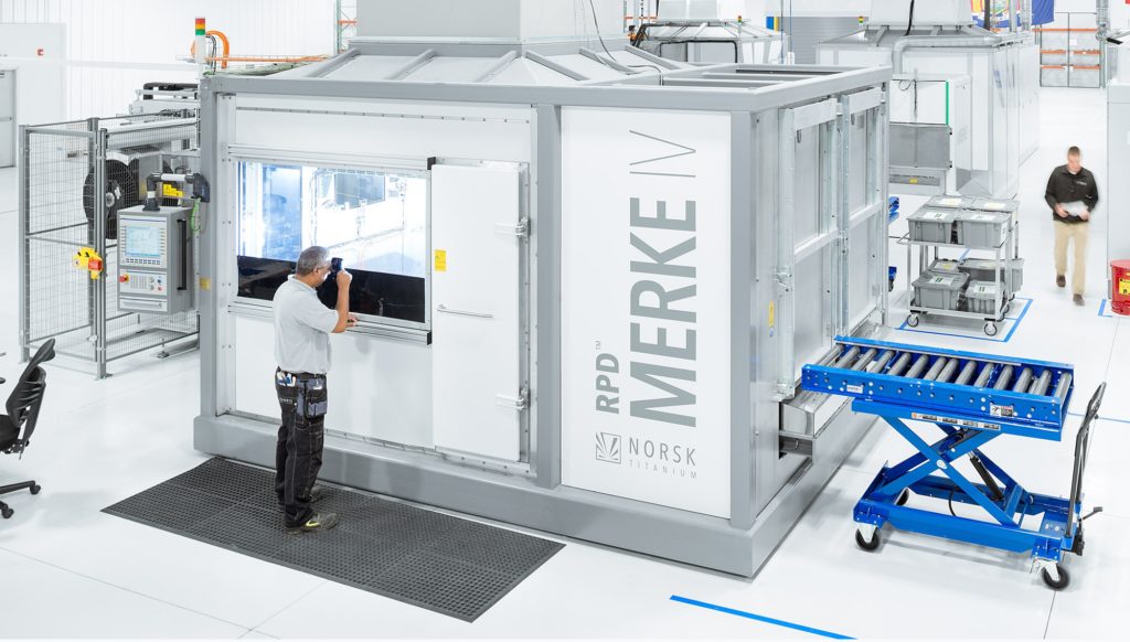 MERKE IV er Norsk Titaniums fjerde generasjons 3D-printmaskin.